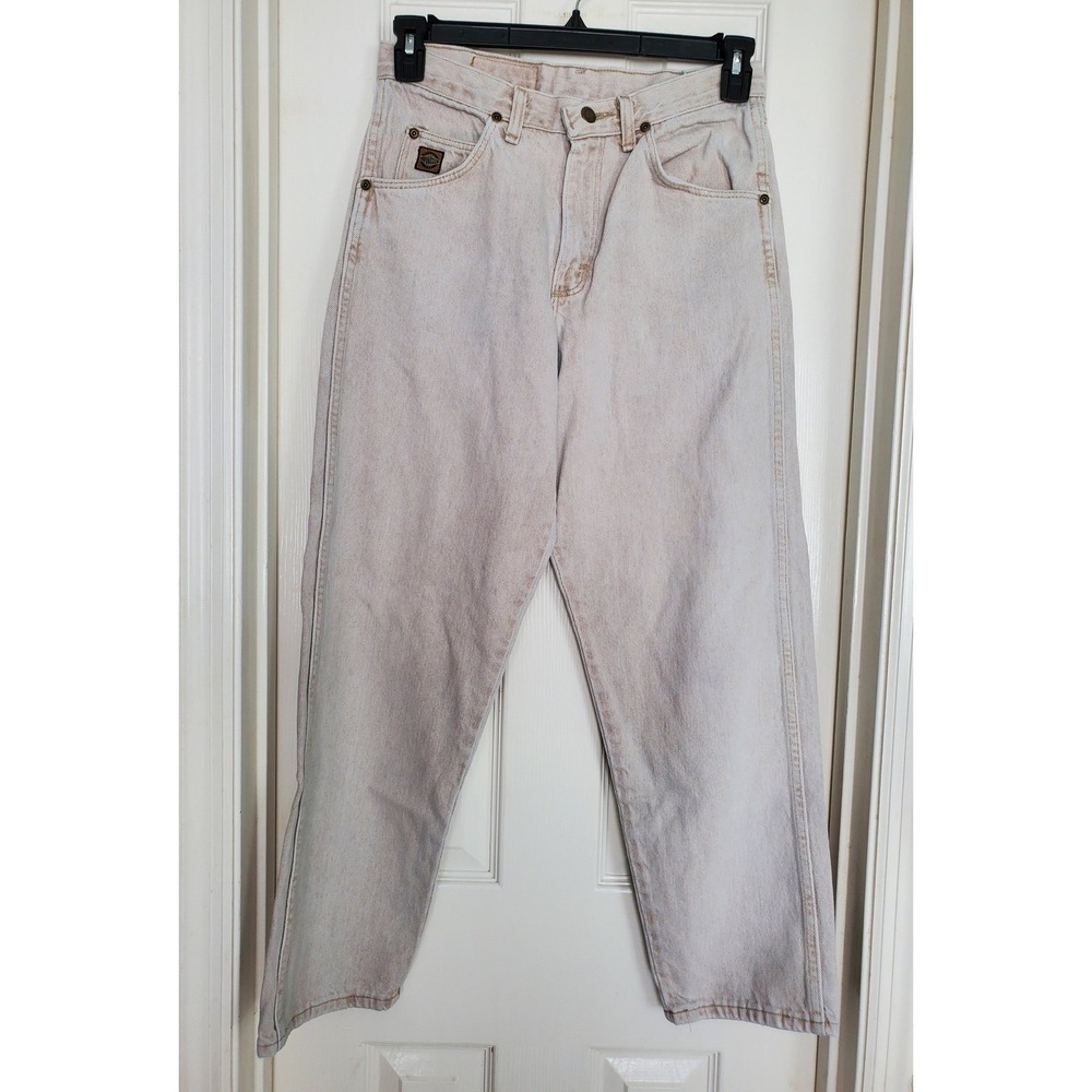Wrangler Authentic Jeans Tan Beige Relaxed Fit Straight Leg Denim Pants Vtg 30